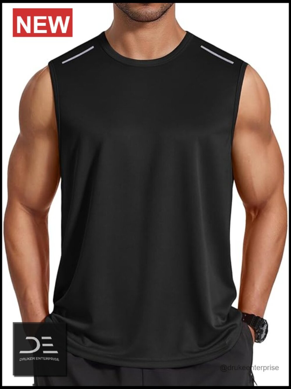 Quick Dry Workout Tank Top Mesh Muscle Shirt Sleeveless Athletic Gym Tee
